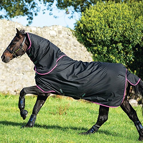 Amigo Hero 6 Plus Medium Turnout Rug 130cm Black/Purple & Mint - 