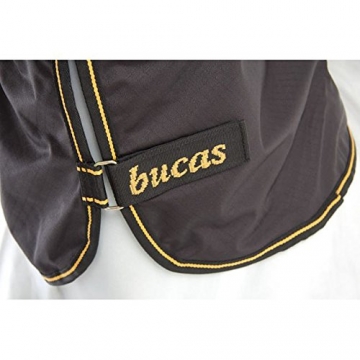 Bucas Irish Turnout Combi Neck 300g - black/gold - Halsteil, Groesse:M - 