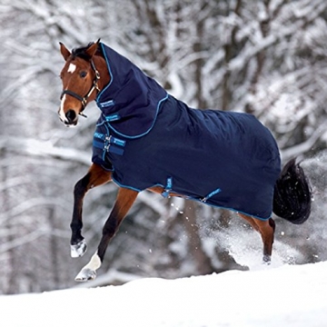 Horseware Amigo Bravo 12 - Winterdecke oder Regendecke 145cm 100g Füllung navy/navy & electric blue -