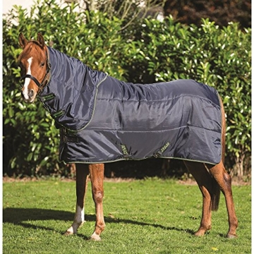 Horseware Amigo Pony Insulator Plus Medium Stable Rug 110cm Navy/Navy & Green - 