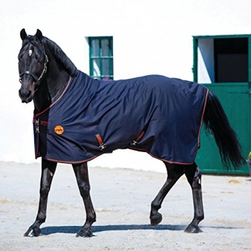 Horseware Rambo Ionic Fleece Abschwitzdecke Black/Orange wählbare Größe (155) -