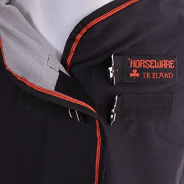 Horseware Rambo Ionic Fleece Abschwitzdecke Black/Orange wählbare Größe (155) - 