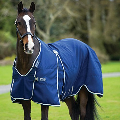 Horseware Rambo Optimo Stable Sheet Summer 0g - Navy with Beige Baby Blue & Navy, Groesse:155 - 