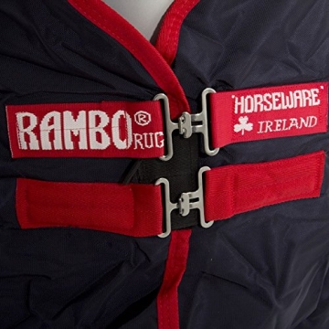 Horseware Rambo Original - Winterdecke oder Regendecke 140cm 200g Füllung navy/red - 