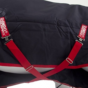 Horseware Rambo Original - Winterdecke oder Regendecke 140cm 200g Füllung navy/red - 