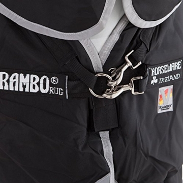 Horseware Rambo Supreme medium Winterdecke m. Halsteil schwarz m.VARI-LAYER-System (155) - 