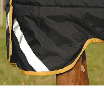 Horseware Rambo Supreme Turnout lite incl. abnehmbarem Halsteil / black with gold (mit Reflekt. u. Surefit), Groesse:125 - 