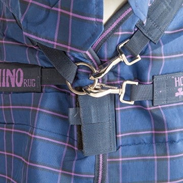 Horseware Rhino Stable Plus Heavy Rug 155cm Navy/Light Purple - 