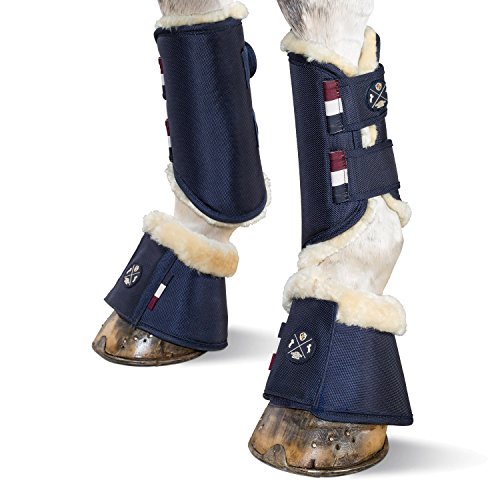 ESKADRON Fell Gamasche FAUXFUR LINING Vorne (Heritage ltd. HW16), justblue, Warmblut - 